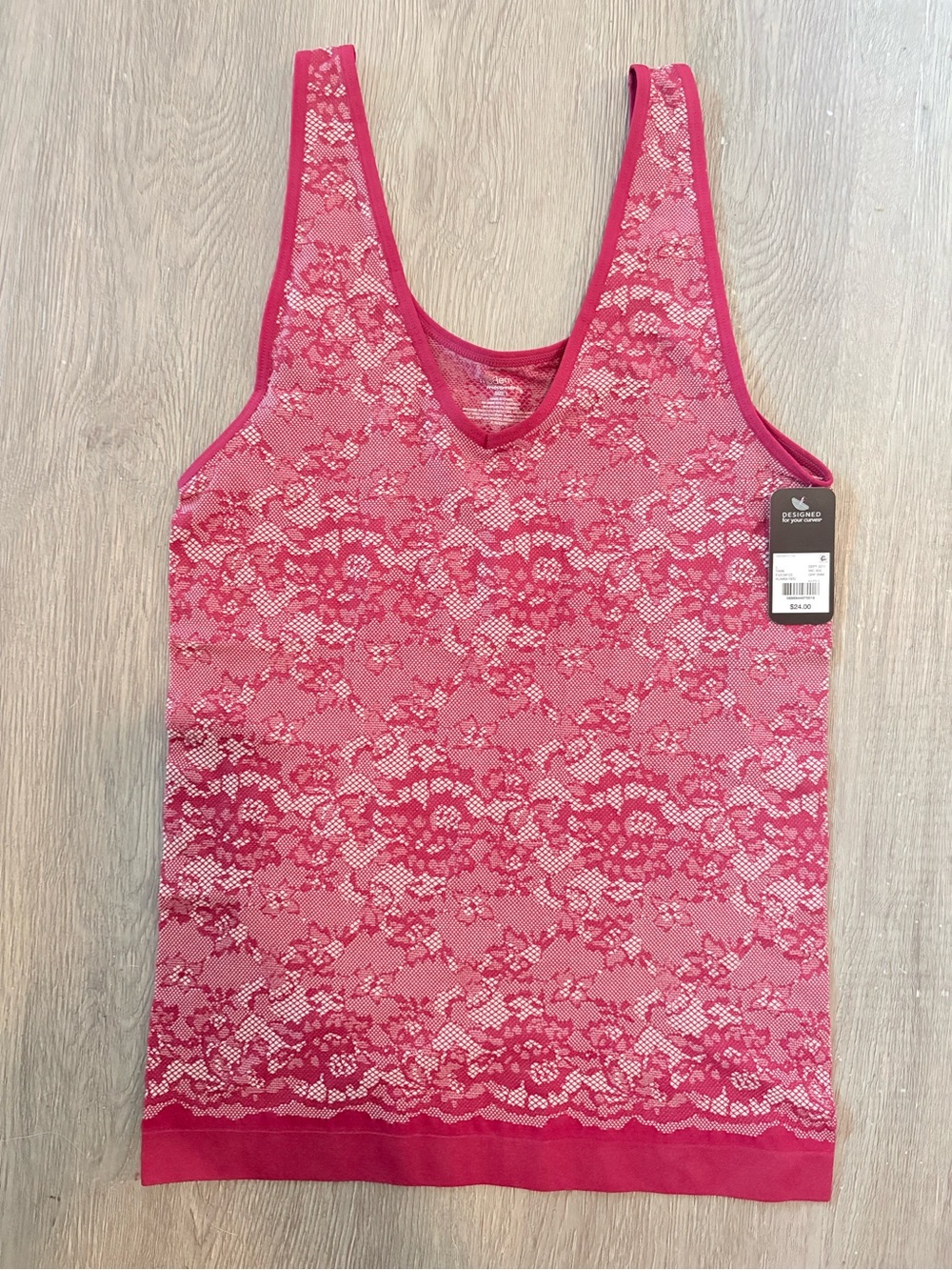 Women's Modern Movement Seamless Lace Rumba Red Tank Top - Large - NWT